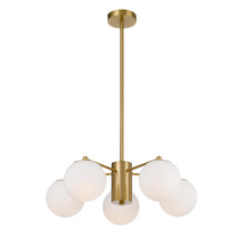 Blundell Frosted Glass 5 Light Pendant